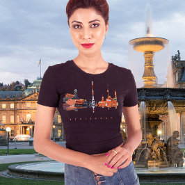 Camiseta Stuttgart Colorful Silhouette