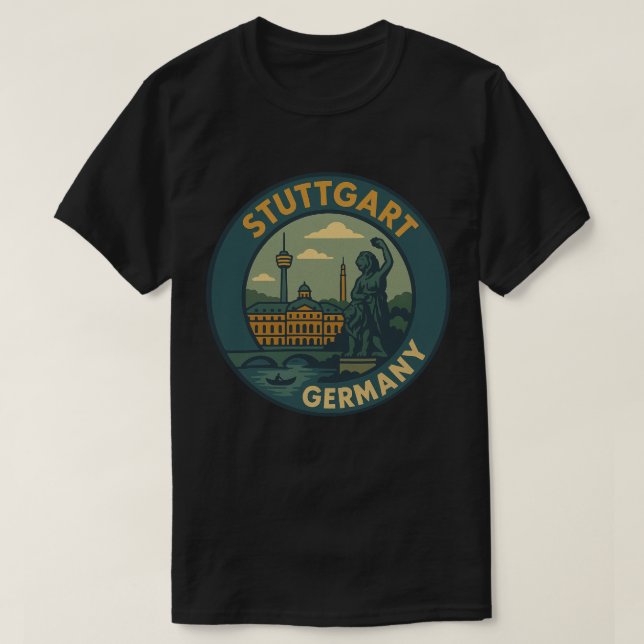 Camiseta Stuttgart Germany City Art (Frente do Design)