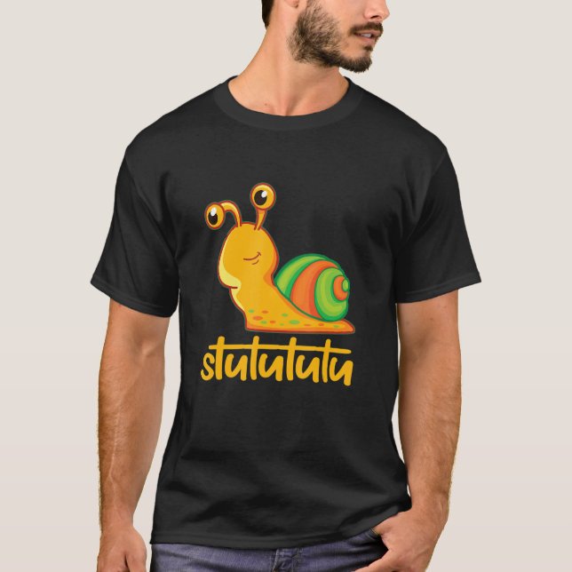 Camiseta Stututu Turbo Snail Ideia Para Homens Jovens (Frente)