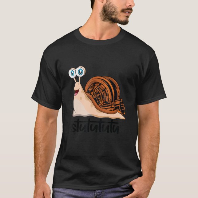 Camiseta Stututu Turbo Snail Ideia Para Homens Jovens (Frente)