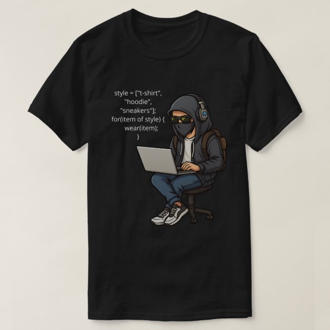 Camiseta Style Loop – Funny Programmer T-Shirt (Frente do Design)