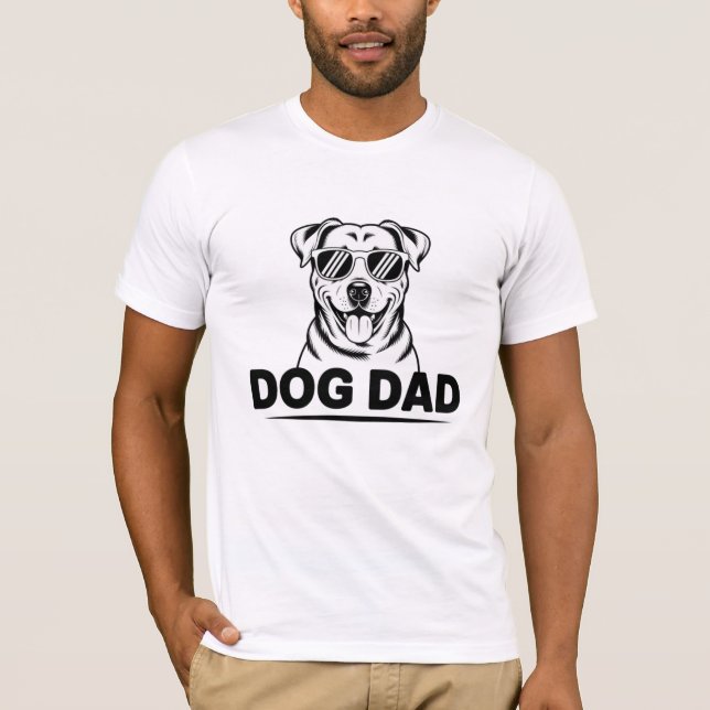 Camiseta Stylish Dog Dad Tee – Perfect Gift For Dog Lovers (Frente)