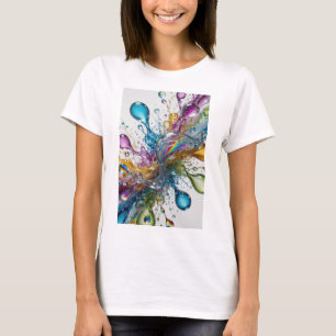 Camiseta Stylish Silver com respingos de ÁGUA