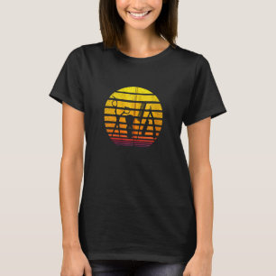Camiseta Stylist De Cabelo Retro, Vintage Sunset, Para Barb