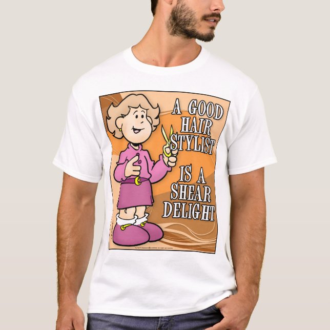 Camiseta Stylist para o cabelo (Frente)