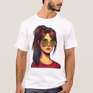 Camiseta Stylized Girl Portrait