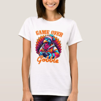Camiseta Stylized Hoodie Turkey Gamer with Distressed Orang