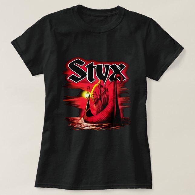 Camiseta Styx Band Retro Aesthetic Fan Art Design (Frente do Design)