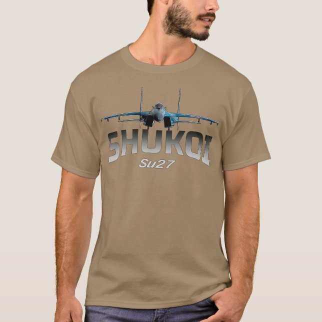 Camiseta SU 27 Sukhoi Flanker Jet Fighters (Frente)