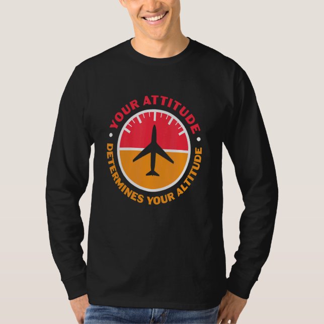 Camiseta Sua atitude determina sua motivação de altitude (Frente)