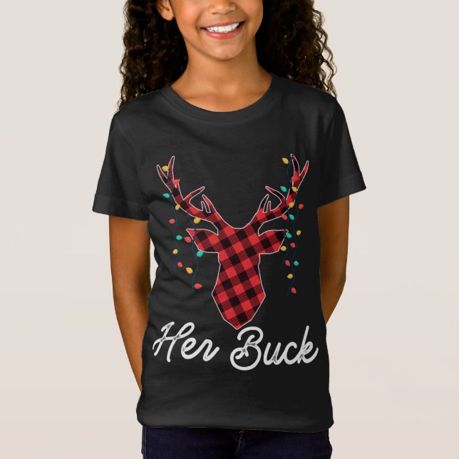 Camiseta Sua Buck Reindeer Red Xadrez, Festa de Natal (Frente)