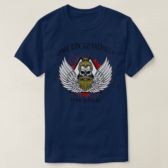 Camiseta Sua carona para Valhalla veio (Frente do Design)