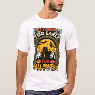 Camiseta Sua Casa Assombrada de Halloween da Bruxa Nunca é