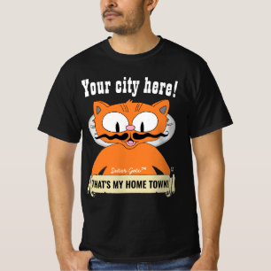 Camiseta SUA CIDADE OU TOWN! Gato Señor Gato de desenho ani