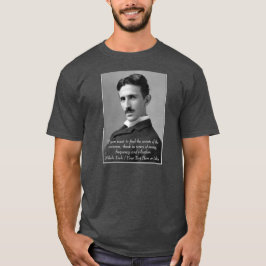 Camiseta Sua Citação de Foto de Inventor de Texto/Cor Nikol