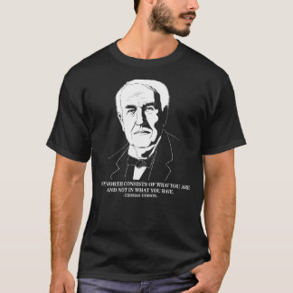 Camiseta Sua Citação Inspiradora Thomas Edison