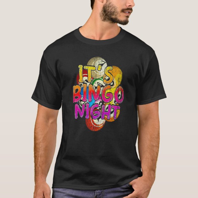 Camiseta Sua Colo de Jogadores de Bingo da Noite de Bingo (Frente)