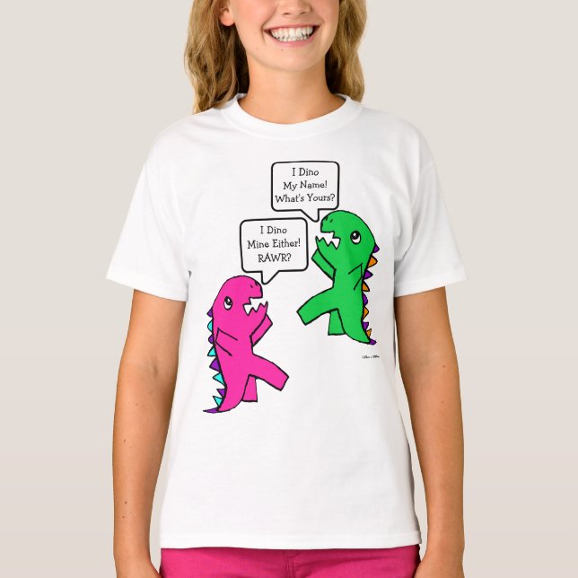 Camiseta Sua Conversa de Dinossauro de Texto Engraçado (Frente)