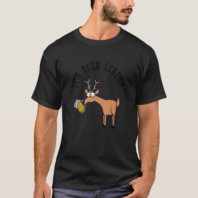 Camiseta Sua Época de Cerveja e a Estação de Deer caçando P (Frente)