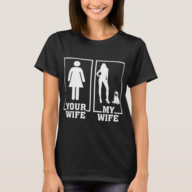 Camiseta sua esposa é minha da esposa esposa muito "sexy" (Frente)