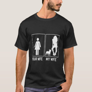 Camiseta Sua Esposa, Minha Esposa, Bulldog Francês Engraçad