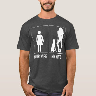 Camiseta Sua Esposa Minha Esposa Malinois Belga Coisas Engr