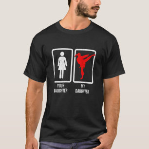 Camiseta Sua Filha Minha Filha Lutadora de Artes Marciais P