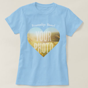 Camiseta Sua Forma de Coração Fotográfica