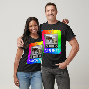 Camiseta SUA FOTO AQUI Você Está na TV
