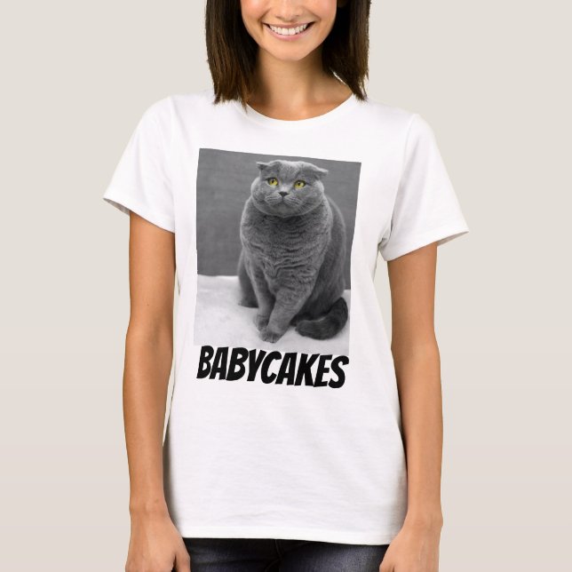 CAMISETA SUA FOTO DE GATO T-SHIRTS PERSONALIZADOS T-SHIRT (Frente)