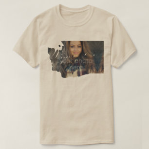 Camiseta SUA FOTO Estado da T-shirt em forma de Washington