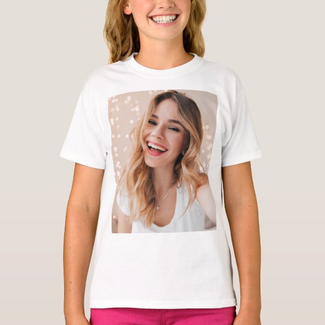Camiseta Sua foto na sua cara em um personalizado (Frente)