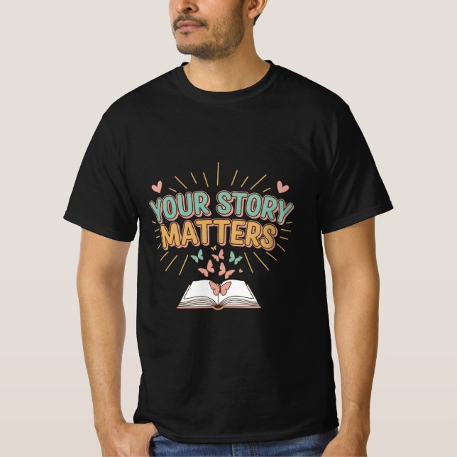 Camiseta Sua História Importa – Conscientização sobre Saúde (Frente)