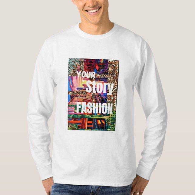 Camiseta sua história, sua moda (Frente)
