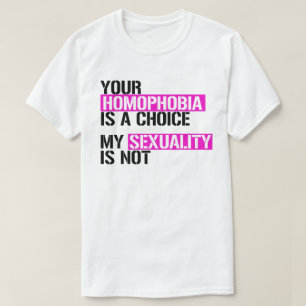 Camiseta Sua Homofobia é uma escolha