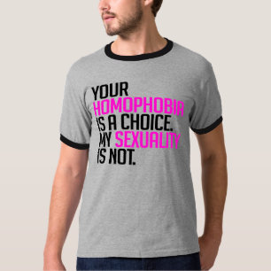 Camiseta Sua Homofobia é uma escolha