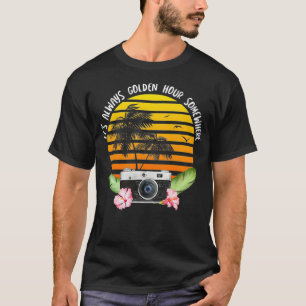 Camiseta Sua Hora de Ouro - Fotografia da Câmera Vintage T