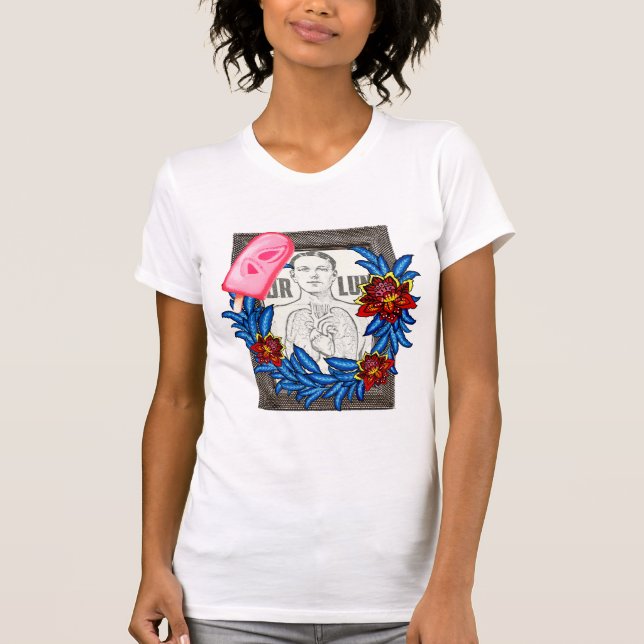 Camiseta Sua Ilustração Médica Pulmonar, Berry Popsicle (Frente)
