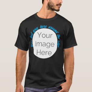 Camiseta sua imagem aqui, foto personalizada editar círculo