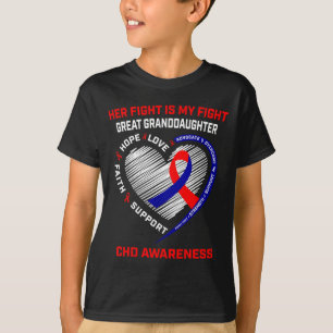 Camiseta Sua Luta Bisneta Chd Conscientização Coração