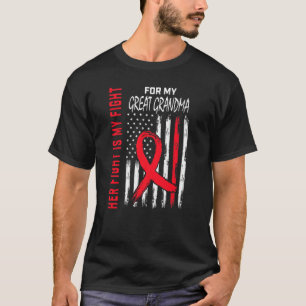 Camiseta Sua Luta Contra Doença Cardíaca Vovó Excelente Sen