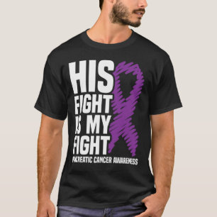 Camiseta Sua Luta Contra Meu Câncer de pâncreas De Fita Rox