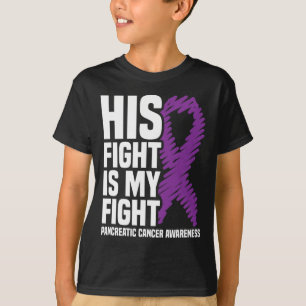Camiseta Sua Luta Contra Meu Câncer de pâncreas De Fita Rox