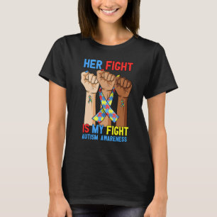 Camiseta Sua Luta Contra Minha Consciência Autismo Levanta