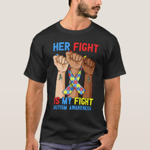 Camiseta Sua Luta Contra Minha Consciência Autismo Levanta 