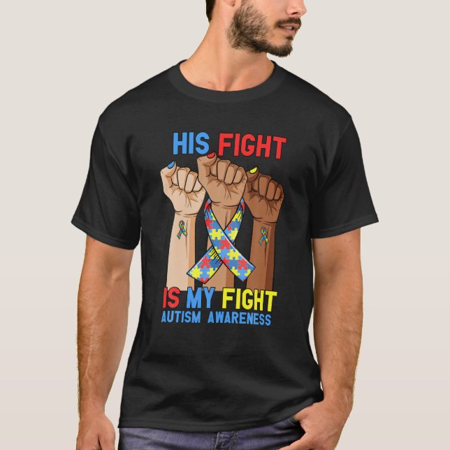 Camiseta Sua Luta Contra Minha Consciência do Autismo Levan (Frente)