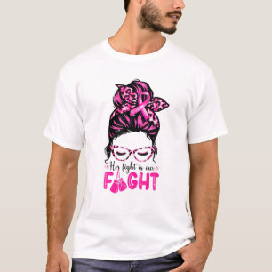 Camiseta Sua Luta Contra Nossa Consciência Do Cancer Da Fa