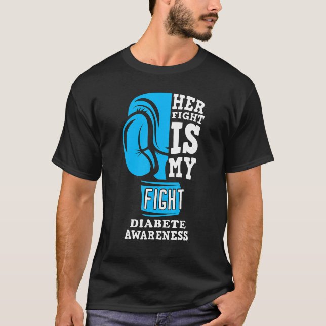 Camiseta Sua Luta É A Minha Luta, A Mãe Diabetes Sensibiliz (Frente)