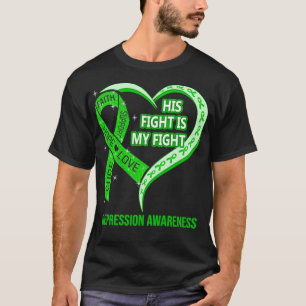 Camiseta Sua Luta É A Minha Luta Contra A Depressão Cardíac