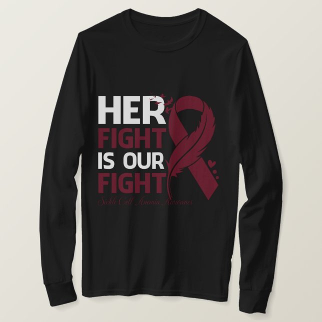 Camiseta Sua Luta É A Nossa Luta Contra A ANEMIA DA CÉLULA  (Frente do Design)